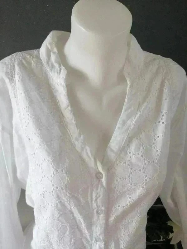 Vestido de renda branco 100% algodão – photo 2
